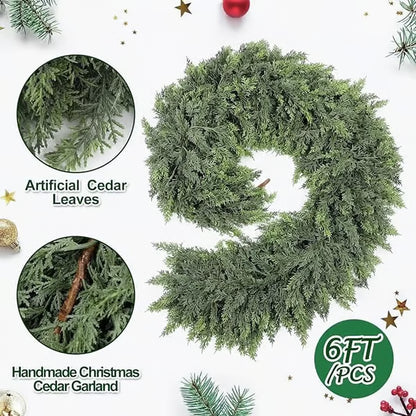 🎅HOT SALE⛄2025 Christmas Artificial Cedar Garland🎄