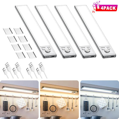 TAILEDEN Under Cabinet Lights,76LED Motion Sensor Night Light Indoor