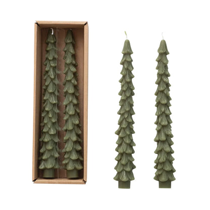 🎄 Snowy Tree Flameless Candles – 2 Pack
